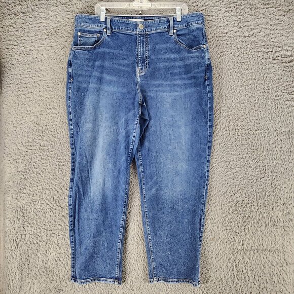 Lane Bryant Jeans Womens 20 Medium Wash Stretch High Rise Straight*GUC* - Picture 1 of 12
